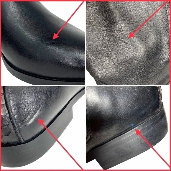 Ron White Boots Size 5.5 Piper Over The Knee OTK Black Leather Snake Pattern New - Picture 10 of 11